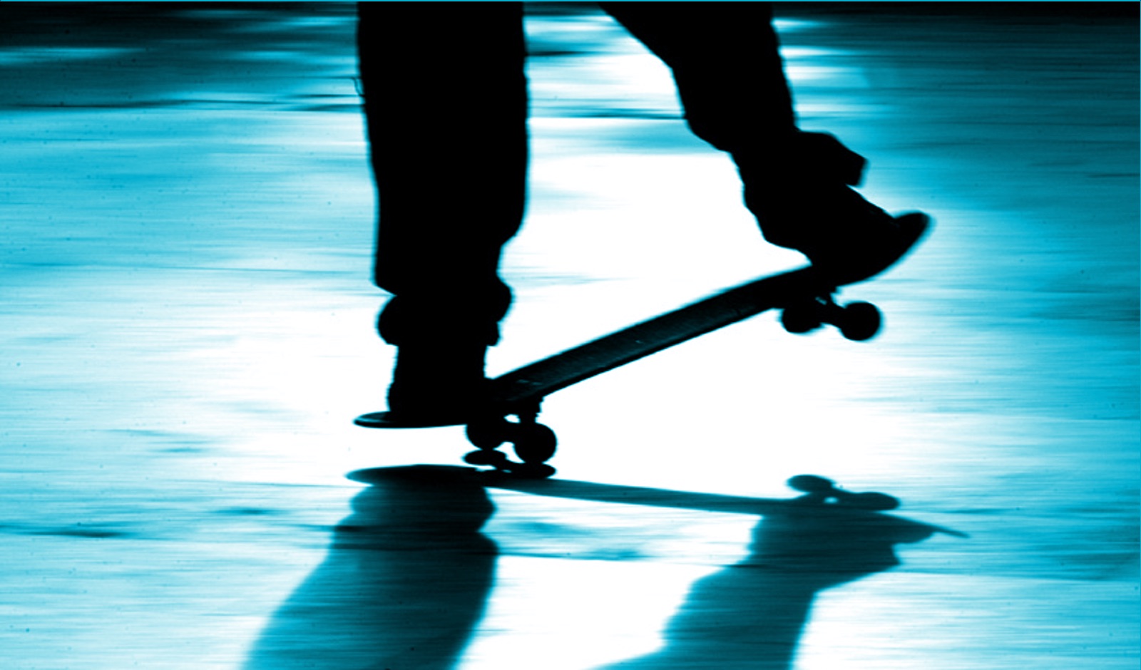 Background image with skateboarder